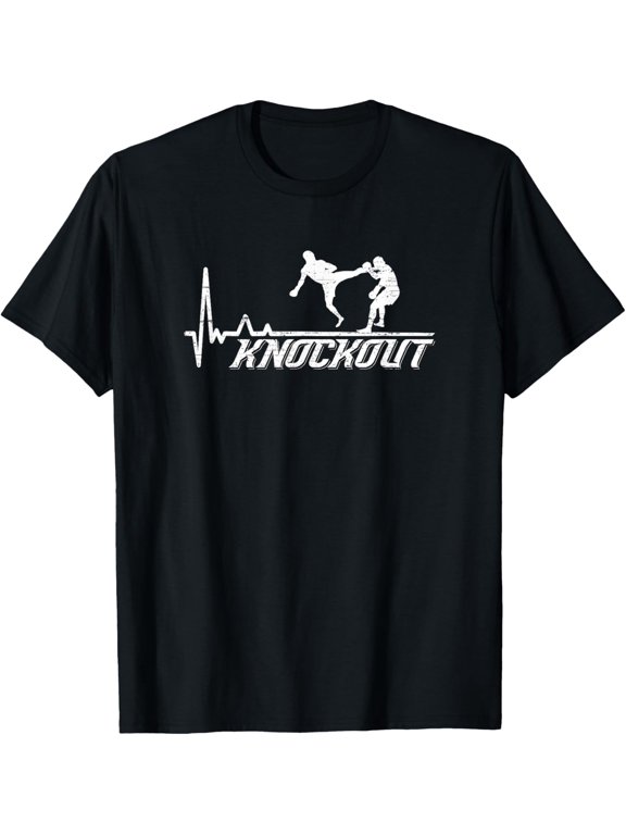 t-shirt Kickboxing Knockout Heartbeat gift for a Kickboxer Fighter T-Shirt.