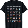 thumbnail image 1 of Kidney Disease Awareness Alphabet Dialysis Nurse Men Women T-ShirtMen's and women's gift, black and white T-shirt, size: Extra large S-4XL, 1 of 4