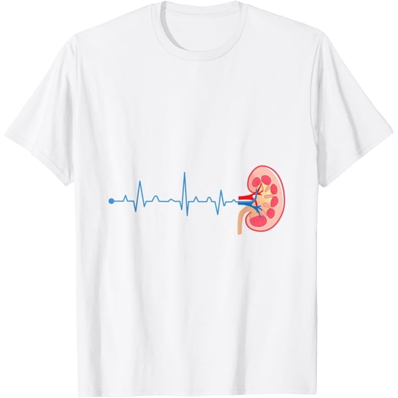 t-shirt Kidney Pulse - Dialysis Technician Nurse Tshirt T-Shirt mens, woman, white，funny，journey，Crew Neck, Short Sleeve,custom clothing patterns.gift