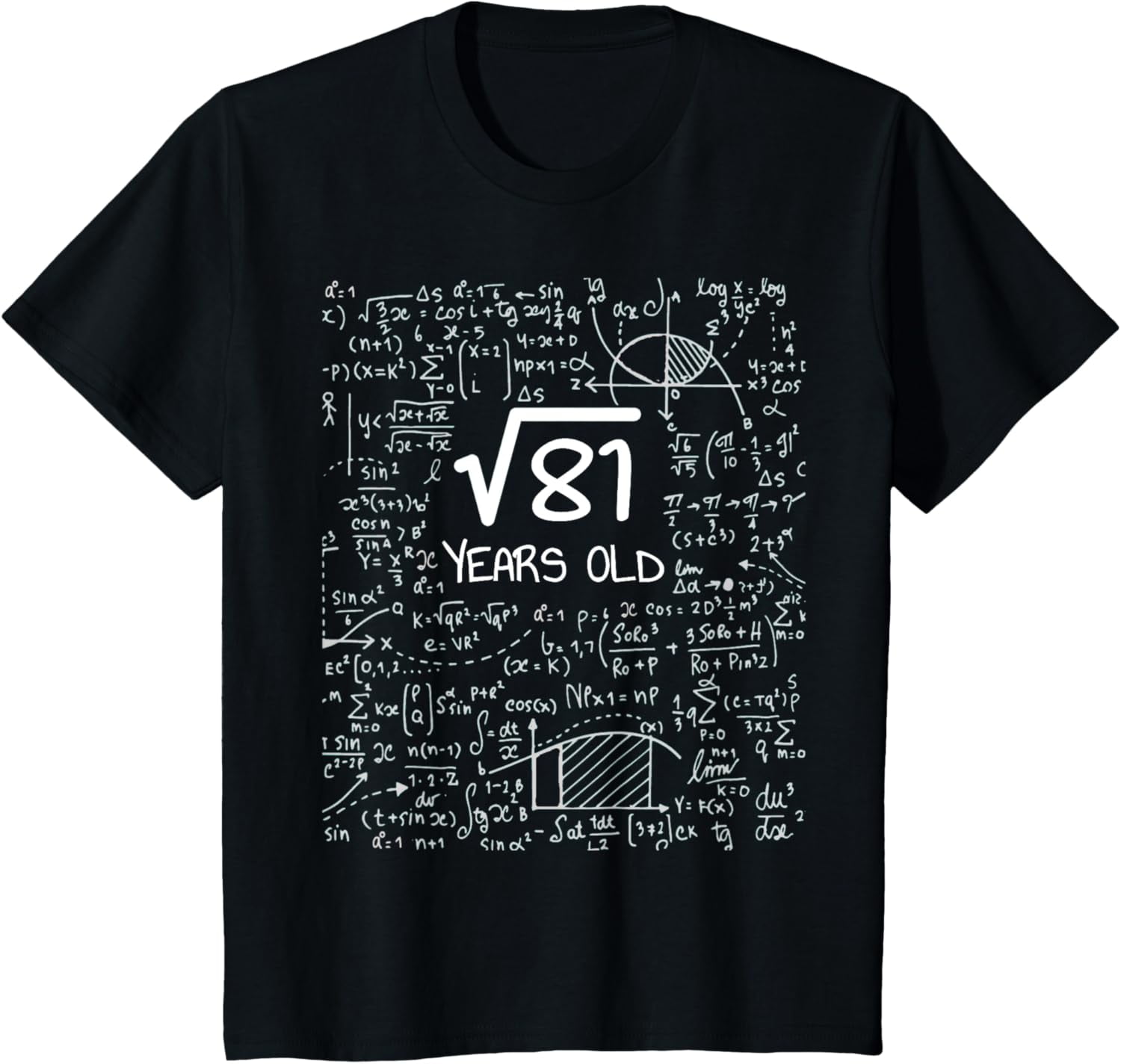 89th Birthday Gift 89 Yr Years Old Funny Square Root T Shirt