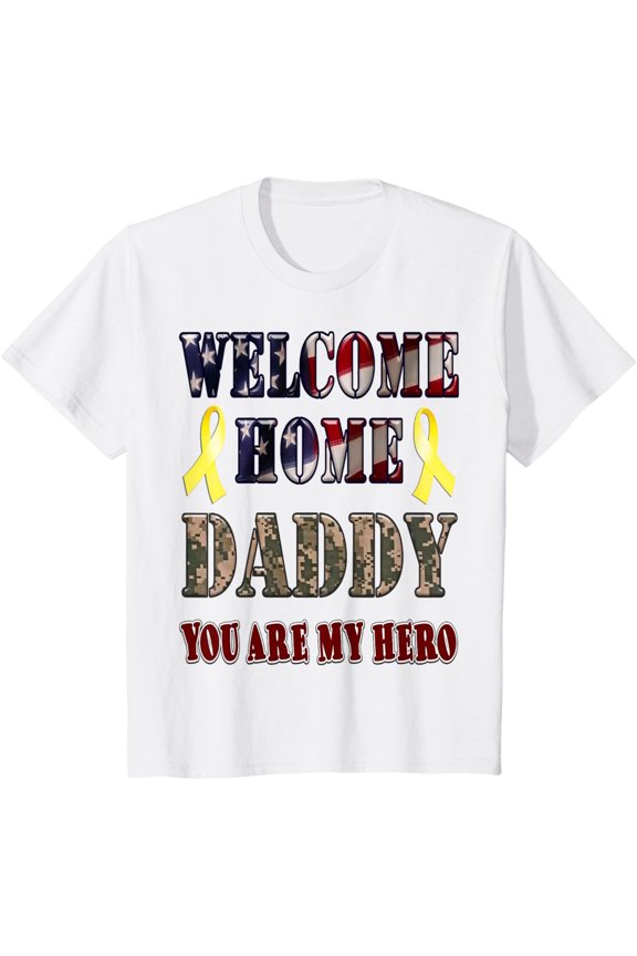 t-shirt Kids Welcome Home Daddy T-Shirt mens t shirt,white,women,funny,misfits,men,journey