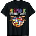 thumbnail image 1 of t-shirt Latino Countries Flag Heart Shirt Hispanic Heritage Month T-Shirt., 1 of 4