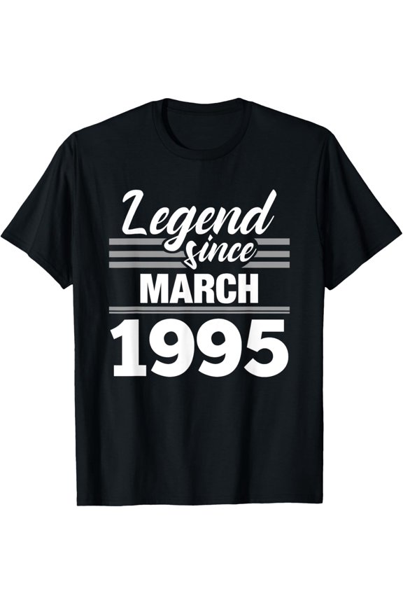 t-shirt Legend Since March 1995 - 29th Birthday 29 Year Old T-Shirt.