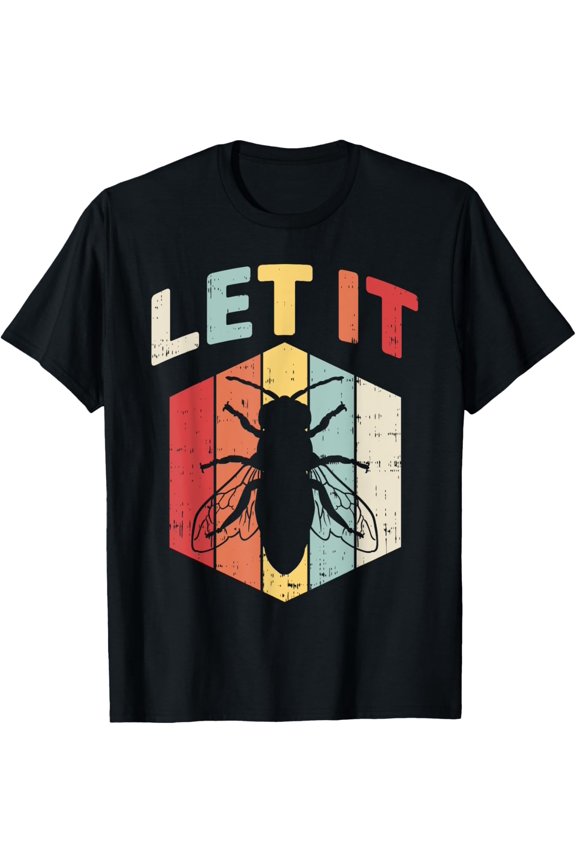 t-shirt Let It Bee Retro Pun Beekeeping Apiarist Beekeeper Dad Gift T-Shirt.