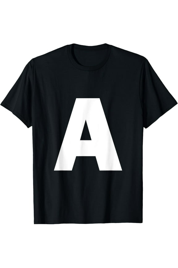 t-shirt Letter A Capital Alphabet Monogram Initial T-Shirt mens，black，women，funny，journey，Crew Neck, Short Sleeve,custom clothing patterns.gift