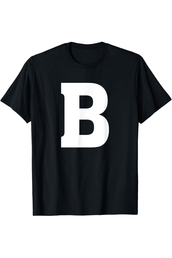 t-shirt Letter B Shirt Capital Letter Alphabet T-Shirt mens,black,women,funny,journey,Crew Neck, Short Sleeve,custom clothing patterns.gift