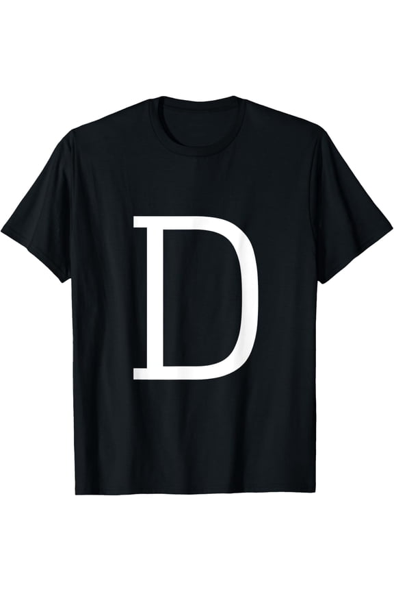 t-shirt Letter D Initial Name Monogram Capital Letter T-Shirt mens,black,women,funny,journey,Crew Neck, Short Sleeve,custom clothing patterns.gift