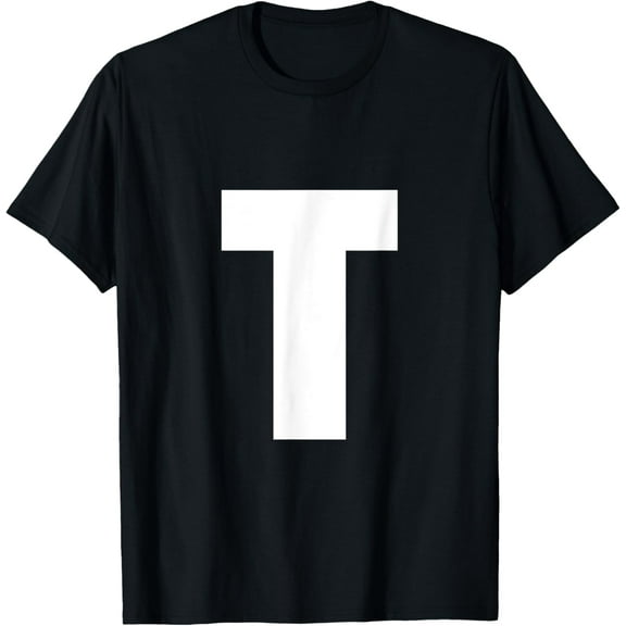 t-shirt Letter T Capital Alphabet Monogram Initial T-Shirt mens，black，women，funny，journey，Crew Neck, Short Sleeve,custom clothing patterns.gift