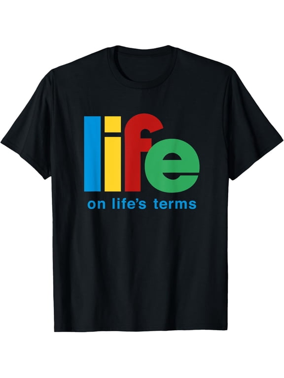 Life On Life's Terms Sobriety Recovery Funny AA NA Gift T-ShirtMen and women, Black T-shirt, size: Extra large S-4XL