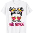 thumbnail image 1 of t-shirt Little Miss Third 3rd Grade Back To School Messy Bun Girls T-Shirt mens t shirt，white，women，funny，misfits，men，journey, 1 of 4