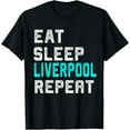 thumbnail image 1 of t-shirt Liverpool Eat Sleep Liverpool England Vintage Fan Gift T-Shirt., 1 of 4