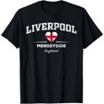 thumbnail image 1 of t-shirt Liverpool Merseyside England T-Shirt mens，black，women，funny，journey，Crew Neck, Short Sleeve,printing, 1 of 4