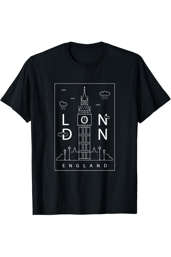 t-shirt London England UK Skyline United Kingdom Vintage London T-Shirt mens,black,women,funny,journey,Crew Neck, Short Sleeve,printing