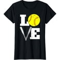 thumbnail image 1 of t-shirt Love Funny Softball Player T-Shirt mens t shirt，black，women，funny，misfits，men，journey, 1 of 4