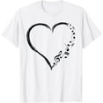 thumbnail image 1 of t-shirt Love Music Musician Heart With Notes Clef Funny Musicians T-Shirt mens, woman, white，funny，journey，Crew Neck, Short Sleeve,custom clothing patterns.gift, 1 of 4