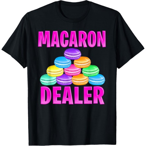 t-shirt Macaron Dealer Funny Paris Macaron Cookie Lover T-Shirt mens,black,women,funny,journey,Crew Neck, Short Sleeve,printing