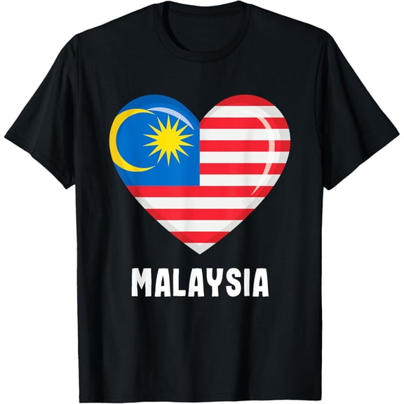 t-shirt Malaysia Flag | Malaysian T-Shirt mens，black，women，funny，journey，Crew Neck, Short Sleeve,custom clothing patterns.gift