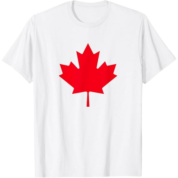 t-shirt Maple Leaf Canada Flag Proud Canadian T-Shirt mens, woman, white，funny，journey，Crew Neck, Short Sleeve,custom clothing patterns.gift