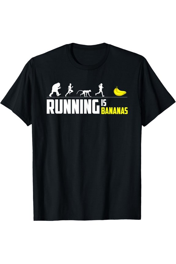 t-shirt Marathon Runner Running is Bananas Funny Graphic Phrase T-Shirt.
