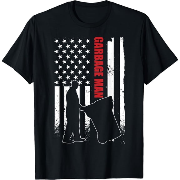 t-shirt Mens Garbage Man Fathers Day Trash Man Garbage Truck Driver T-Shirt mens，black，women，funny，men，journey，Crew Neck, Short Sleeve,printing