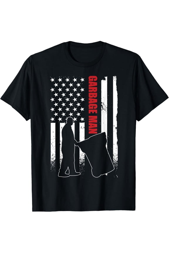 t-shirt Mens Garbage Man Fathers Day Trash Man Garbage Truck Driver T-Shirt mens,black,women,funny,men,journey,Crew Neck, Short Sleeve,printing