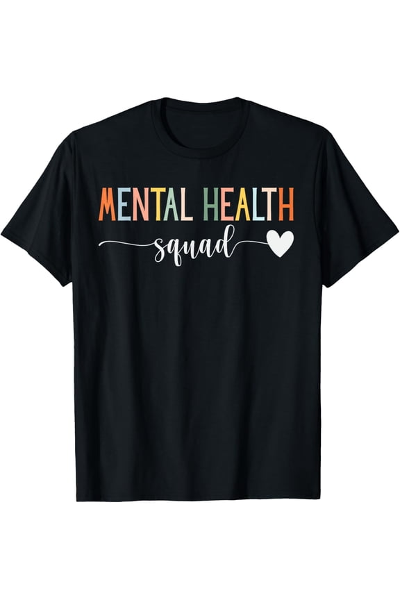 t-shirt Mental Health Squad Brain Illness Mental Health Awareness T-Shirt mens，black，women，funny，journey，Crew Neck, Short Sleeve,printing
