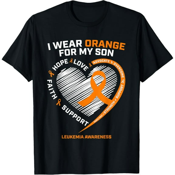 t-shirt Mom Dad Leukemia Awareness Son Gifts Men Women Son Leukemia T-Shirt.
