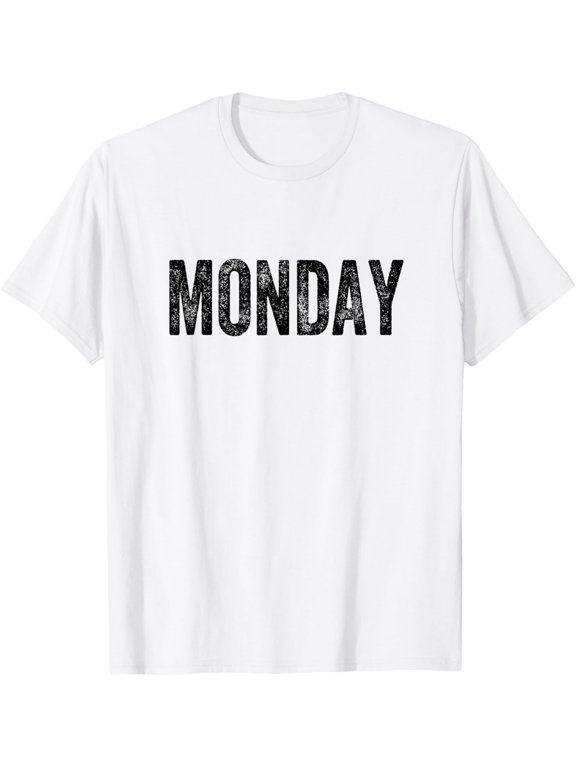 t-shirt Monday T-Shirt mens, woman, white,funny,journey,Crew Neck, Short Sleeve,printing