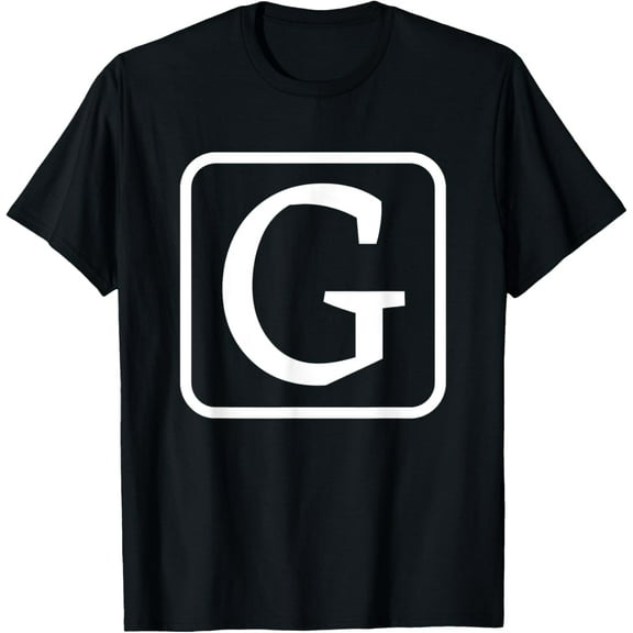 t-shirt Monogram Capital Letter G Initial Alphabet Women Men Kids T-Shirt.