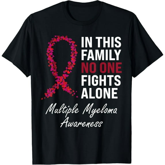 t-shirt Multiple Myeloma Awareness Burgundy Ribbon Family T-Shirt mens,black,women,funny,journey,Crew Neck, Short Sleeve,custom clothing patterns.gift
