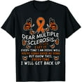 thumbnail image 1 of t-shirt Multiple Sclerosis Butterfly Ribbon World MS Day T-Shirt mens，black，women，funny，journey，Crew Neck, Short Sleeve,custom clothing patterns.gift, 1 of 4