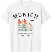 t-shirt Munich, Baudenkmal Hofbrauhaus, Bavaria, Germany T-ShirtMen and women can wear white T-shirts, gifts. Age M, L XL 2XL,3XL, 4XL