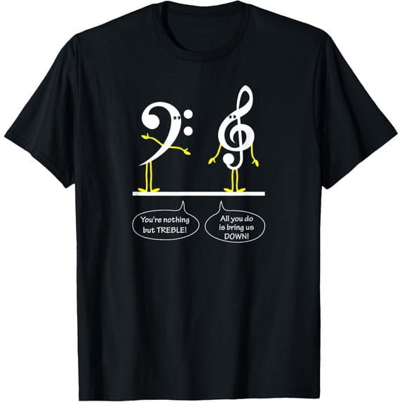t-shirt Musician Marching Band Music Funny Nothing But Treble T-Shirt mens,black,women,funny,journey,Crew Neck, Short Sleeve,printing