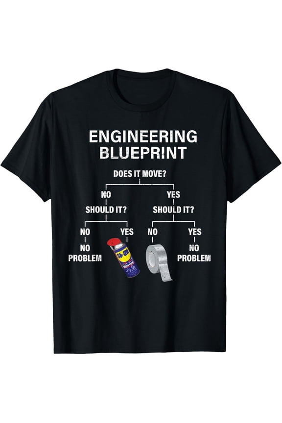 t-shirt My Engineering Blueprint - Funny Engineer T-Shirt mens t shirt,black,women,funny,misfits,men,journey