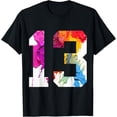 thumbnail image 1 of t-shirt NUMBER 13 YEARS OLD 13TH BIRTHDAY T-Shirt mens，black，women，funny，men，journey，Crew Neck, Short Sleeve,printing, 1 of 4