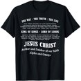 thumbnail image 1 of t-shirt Names of God The Way The Truth The Life Christian Faith T-Shirt mens，black，women，funny，journey，Crew Neck, Short Sleeve,custom clothing patterns.gift, 1 of 4