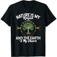 thumbnail image 1 of Nature Is My Religion Earth Is My Church Native American Day T-ShirtMen and women, Black T-shirt, size: Extra large, 1 of 4