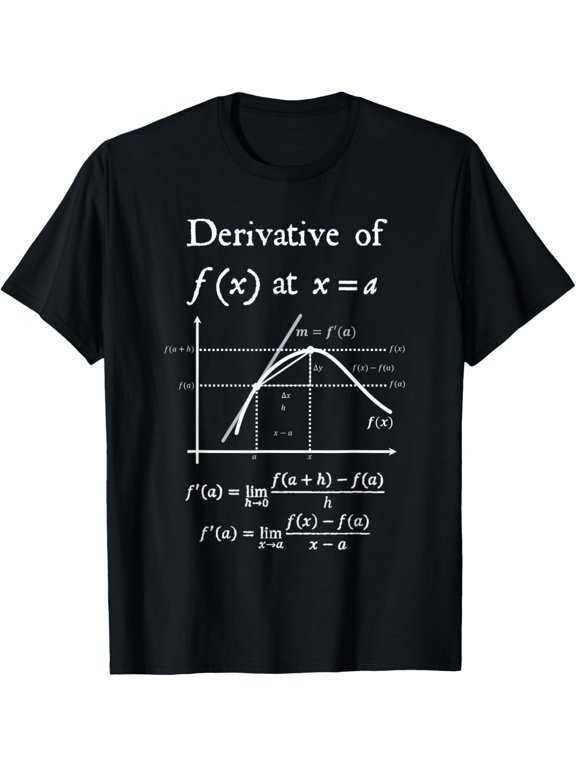t-shirt Nerdy Definition of Derivative Limit Calculus Math Teacher T-Shirt mens,black,women,funny,journey,Crew Neck, Short Sleeve,custom clothing patterns.gift