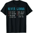 thumbnail image 1 of t-shirt Never Gonna - 80's Music Retro Lyrics T-Shirt mens，black，women，funny，journey，Crew Neck, Short Sleeve,custom clothing patterns.gift, 1 of 4