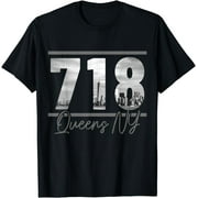 t-shirt New York City 718 Area Code Skyline Queens NY NYC Vintage T-Shirt mens t shirt black women funny misfits men journey