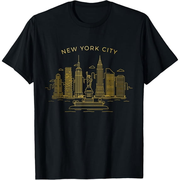 t-shirt New York City Skyline NYC NY T-Shirt mens,black,women,funny,journey,Crew Neck, Short Sleeve,custom clothing patterns.gift