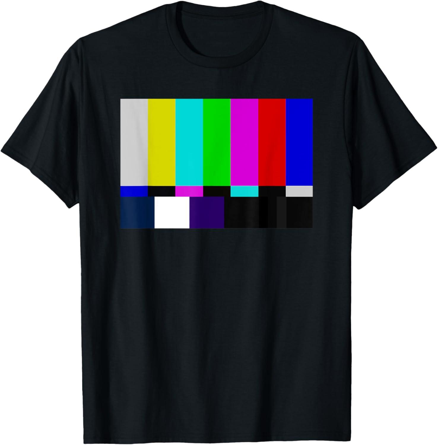 t-shirt No TV Signal Television Screen Color Bars Test Cool Pattern T ...