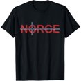 thumbnail image 1 of t-shirt Norge Norway Norwegian Flag Nordic Cross Travel Europe T-Shirt, 1 of 4