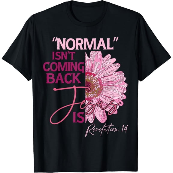 t-shirt Normal Isn't Coming Back Jesus Is T-Shirt mens，black，women，funny，journey，Crew Neck, Short Sleeve,custom clothing patterns.gift
