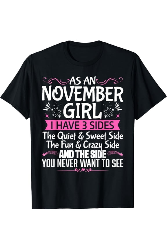t-shirt November Queen Born in November Cute Birthday November Girl T-Shirt.