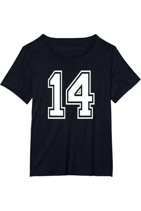 t-shirt Number 14 Numbered Uniform Sports Jersey Team 14th Birthday t-shirt mens t shirt,black,women,funny,misfits,men,journey
