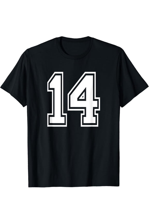 t-shirt Number 14 Birthday Gift Sports Player Team Numbered Jersey t-shirt mens t shirt,black,women,funny,misfits,men,journey