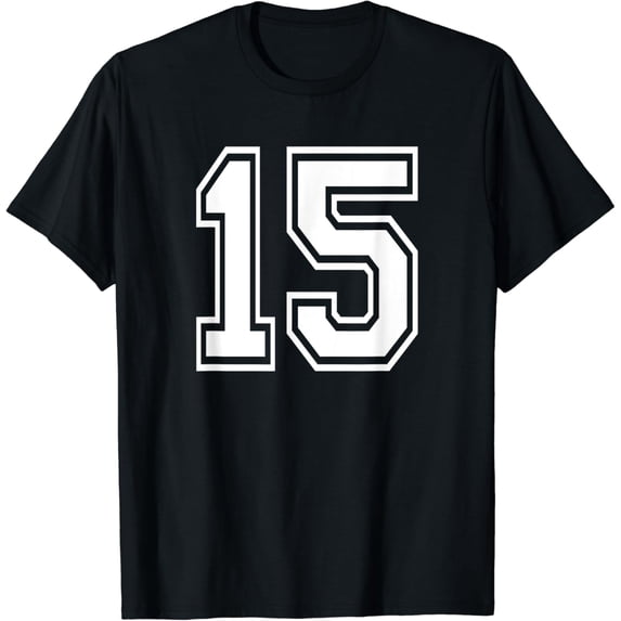 t-shirt Number 15 Birthday Gift Sports Player Team Numbered Jersey t-shirt mens t shirt,black,women,funny,misfits,men,journey