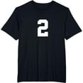 thumbnail image 1 of t-shirt Number 2 Front & Back Numbers Sports Team Jersey Birthday t-shirt mens t shirt，black，women，funny，misfits，men，journey, 1 of 4