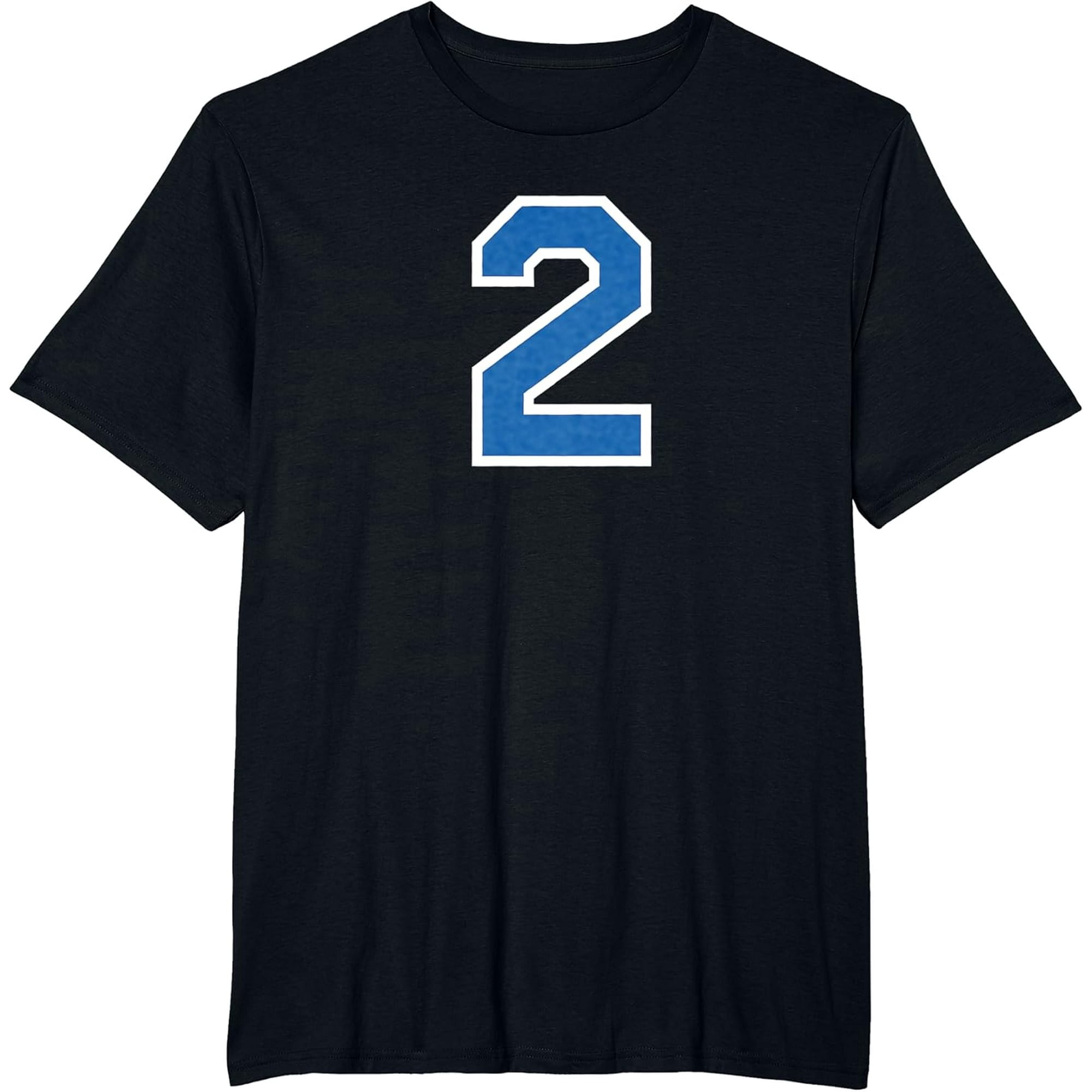 t-shirt Number #2 Two Sport Jersey Birthday Age Lucky No. Blue White t ...